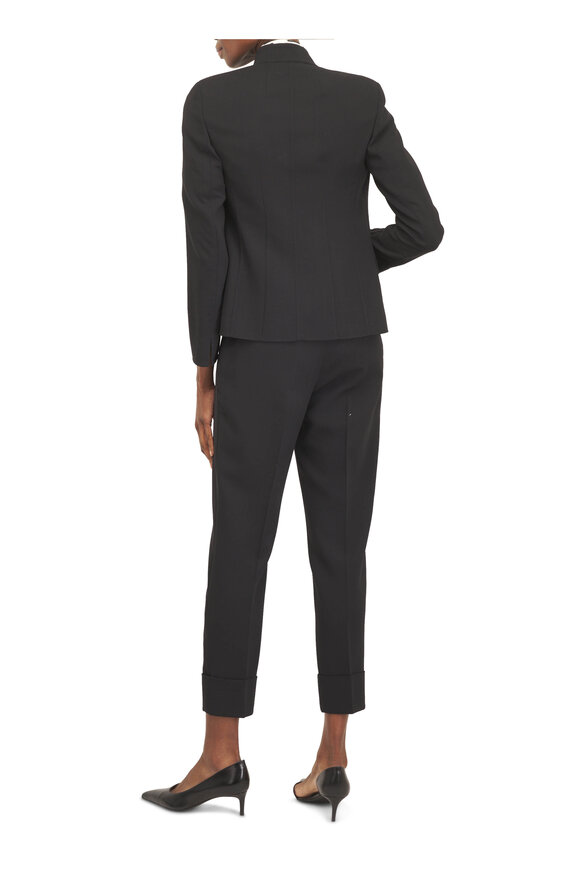 Akris Maxima Black Cuffed Wool Pant - view 6