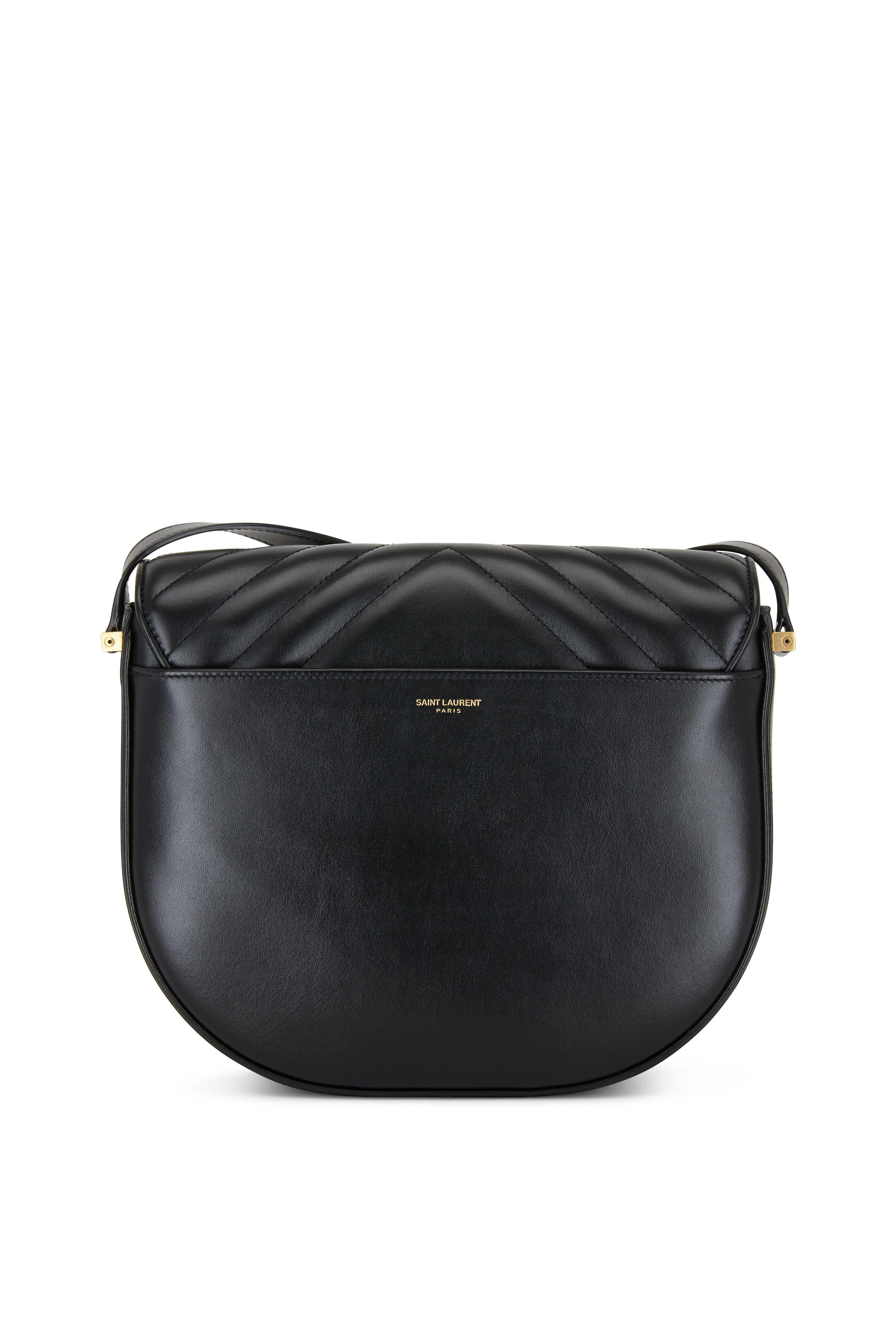 Saint Laurent - New Joan Black Matelassé Satchel Bag
