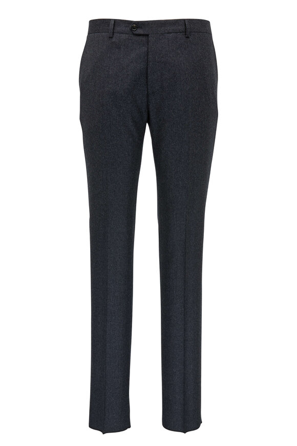 Maurizio Baldassari - Charcoal Wool Stretch Pants