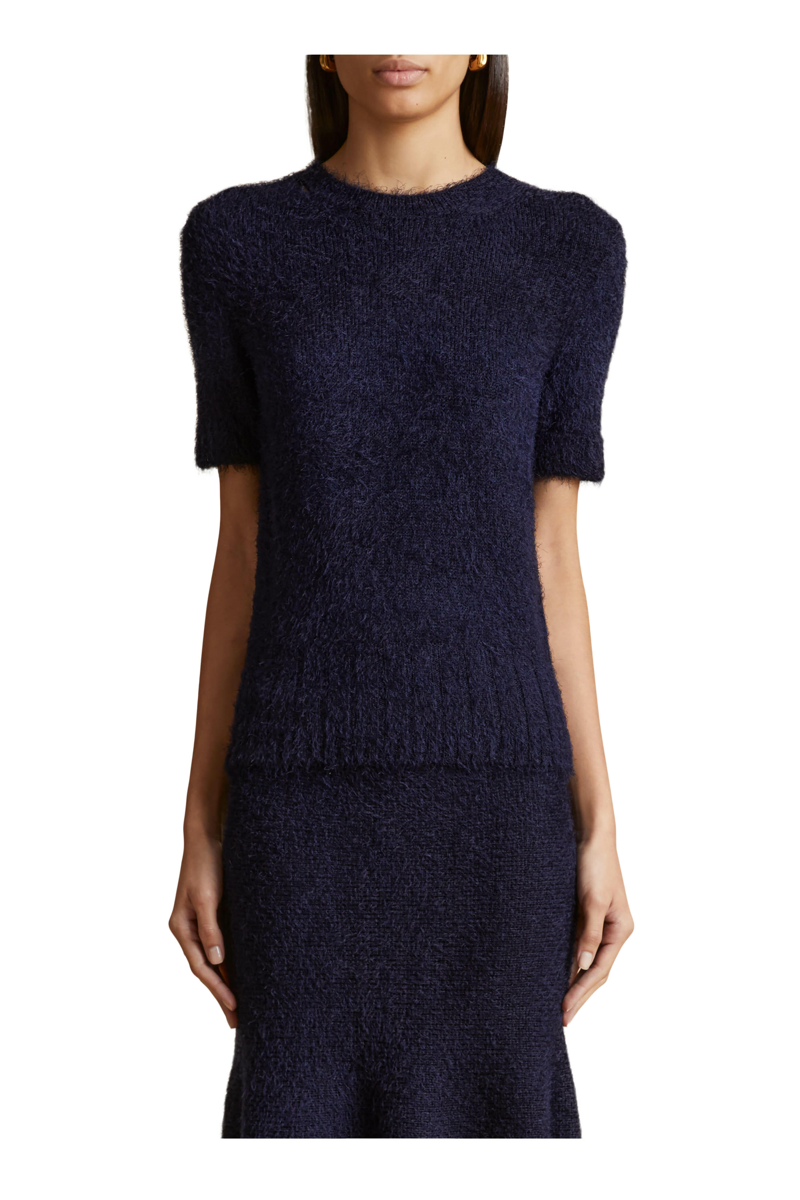 Khaite - Luphia Navy Blue Cashmere Sweater