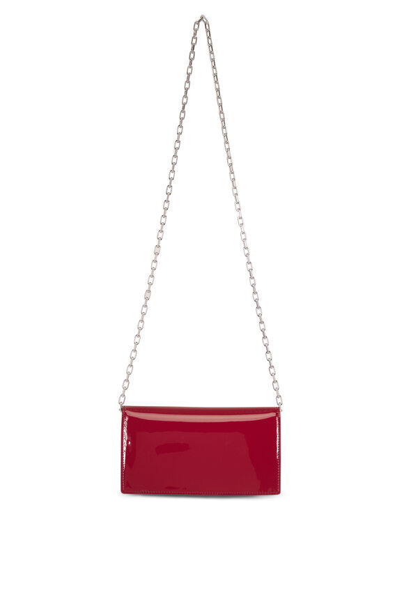 Christian Louboutin Bettina Burgundy Patent Leather Clutch - view 5