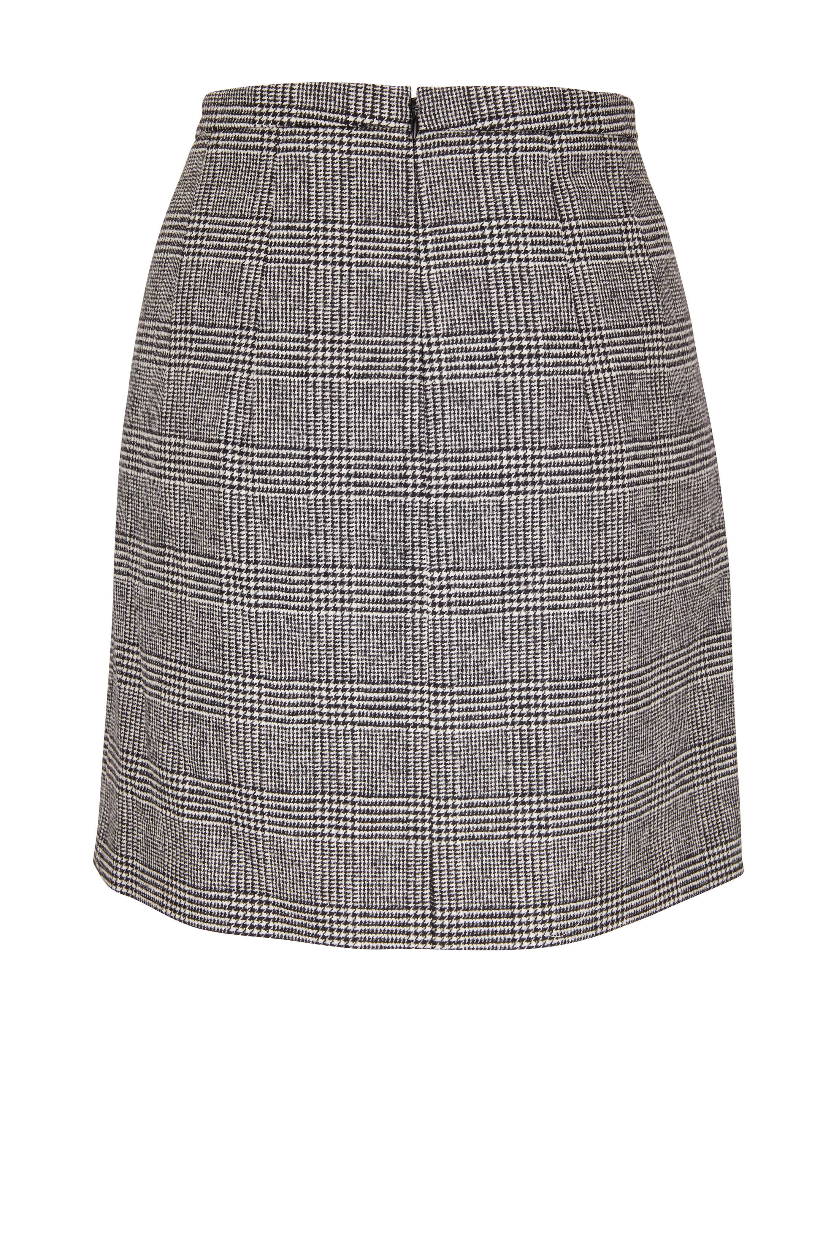 Michael Kors Collection - Black & White Check Mini Skirt