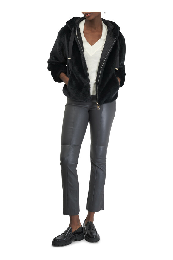 TWP - Skinny Love Black Oyster Stretch Leather Pant