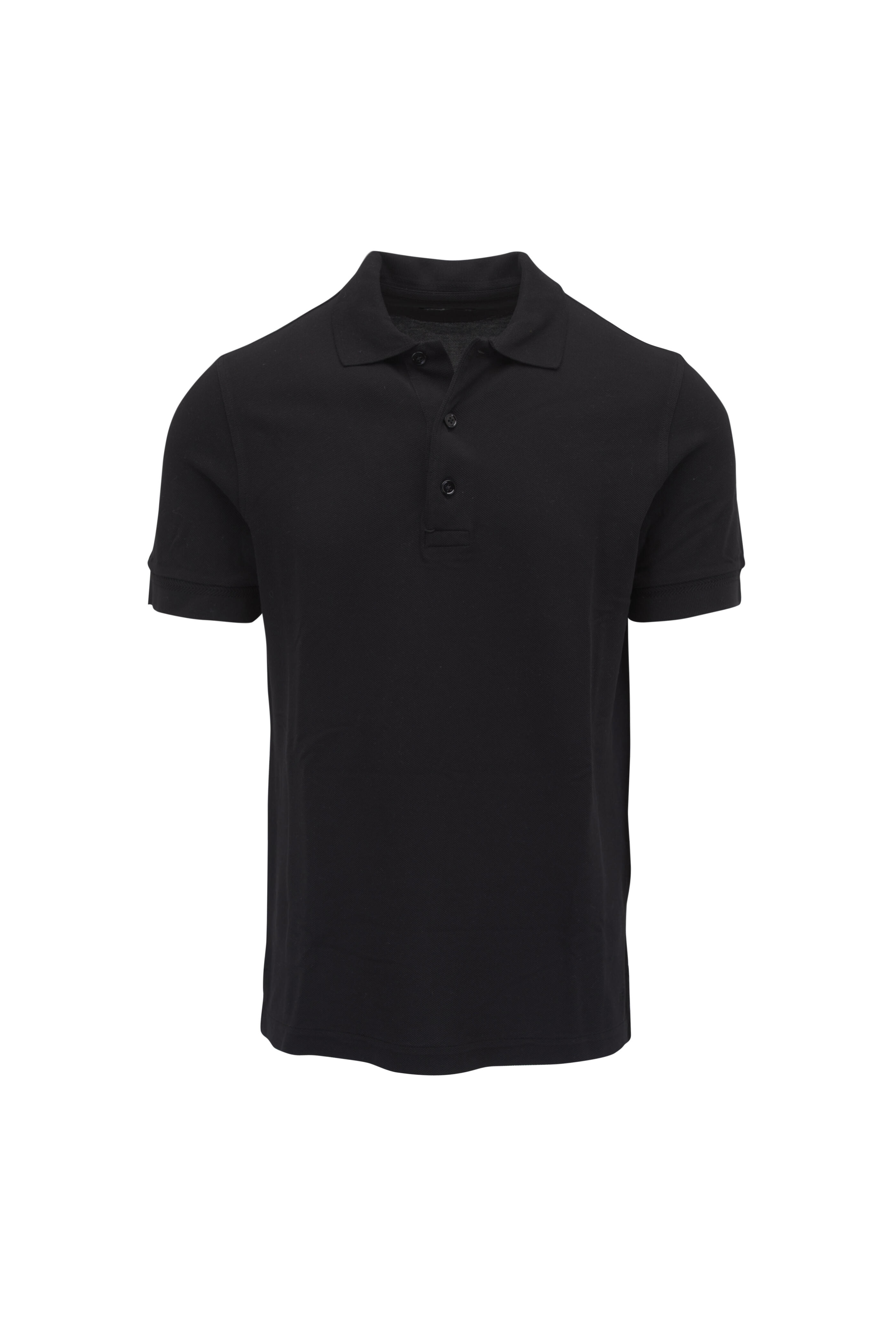 Tシャツ・カットソー TOM FORD SS25 Pique polo shirt (JPS002JMC007S23 HB790) Tom Ford - Black Piqué Polo | Mitchell Stores