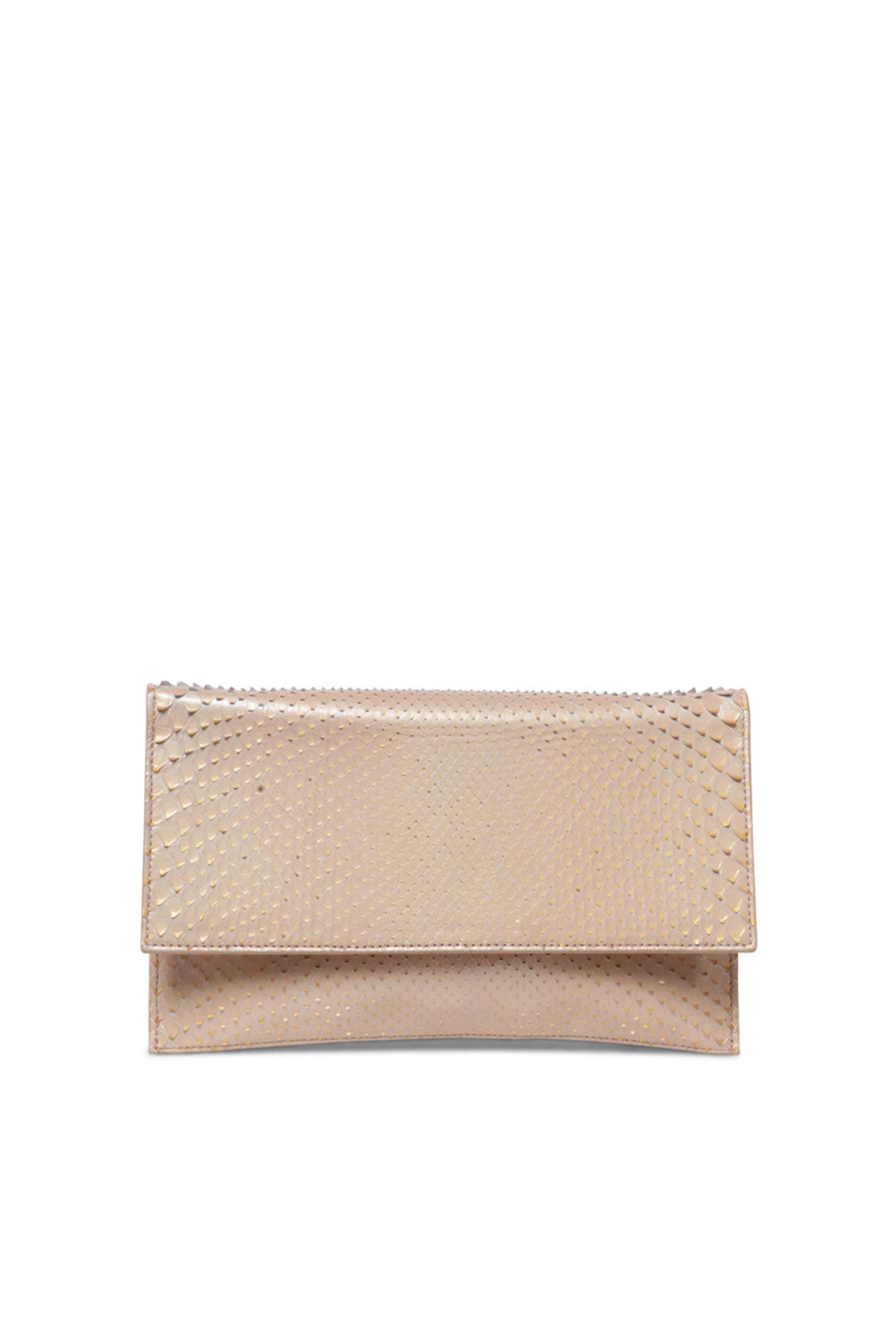 Maria Oliver - Sofia Python Soleil Clutch in Oro