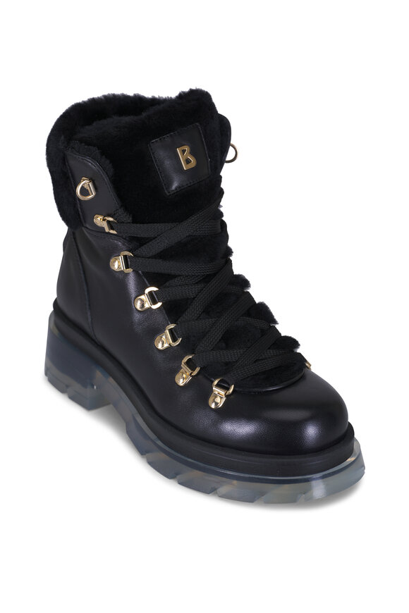 Bogner Swansea Black Leather & Shearling Boot