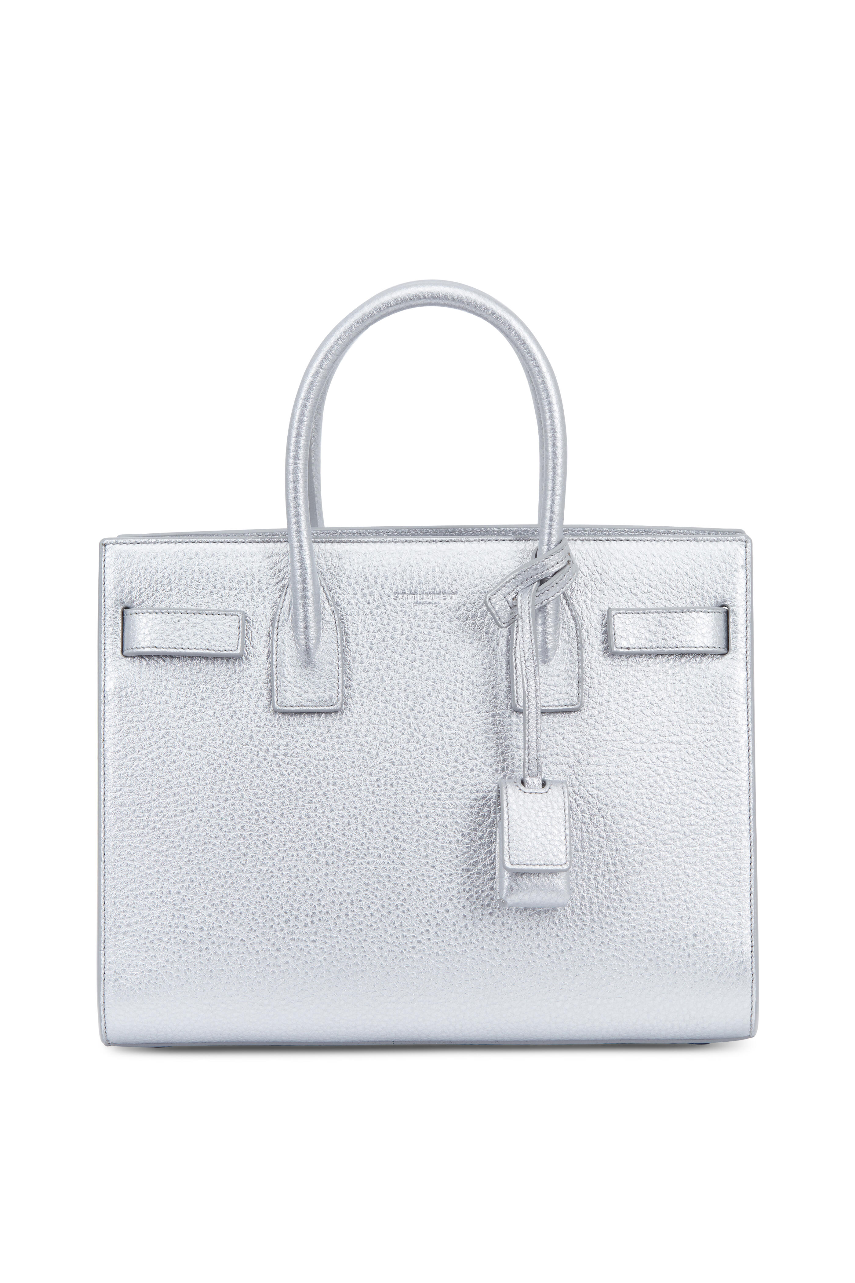 Saint Laurent - Sac De Jour Silver Metallic Leather Small Tote
