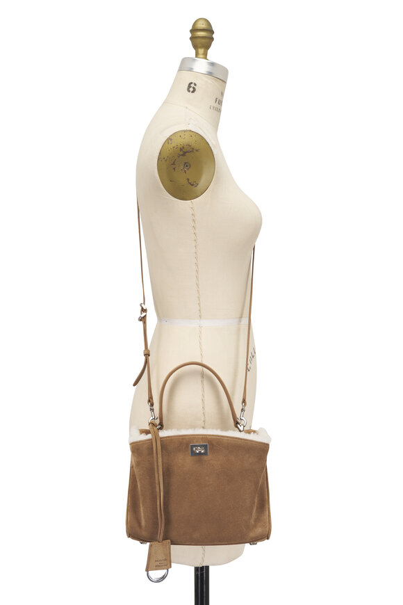 Balenciaga Mini Rodeo Noce Suede & Fleece Top Handle Bag - view 5