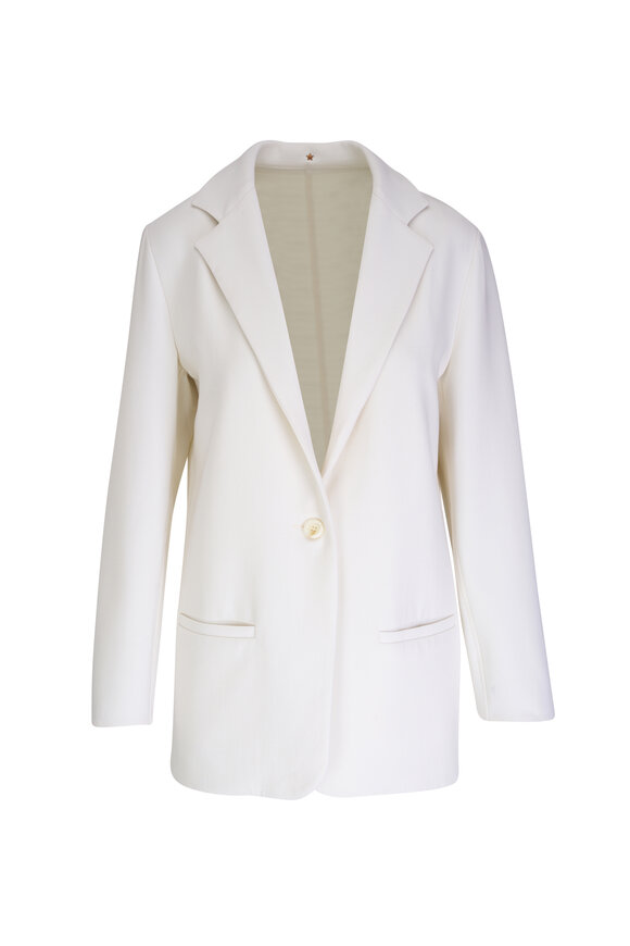 Peter Cohen Gemini Ivory Double-Faced Wool Blazer