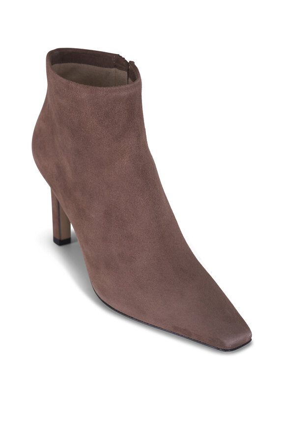 The Row Carla Dark Taupe Suede Boot, 80mm