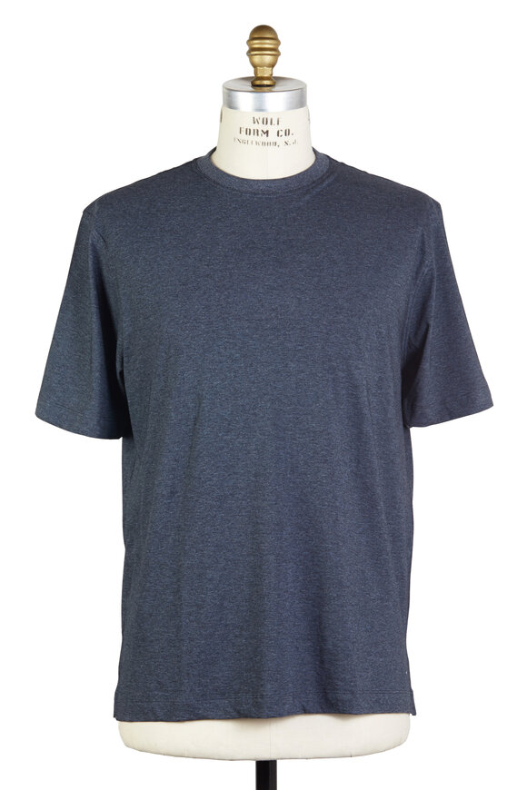 Left Coast Tee - Gray Mélange Pima Cotton T-Shirt 