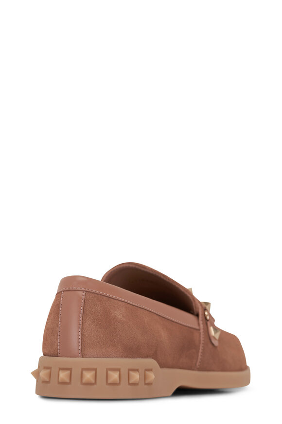 Valentino Garavani - Leisure Flows Rockstud Suede & Leather Loafer 