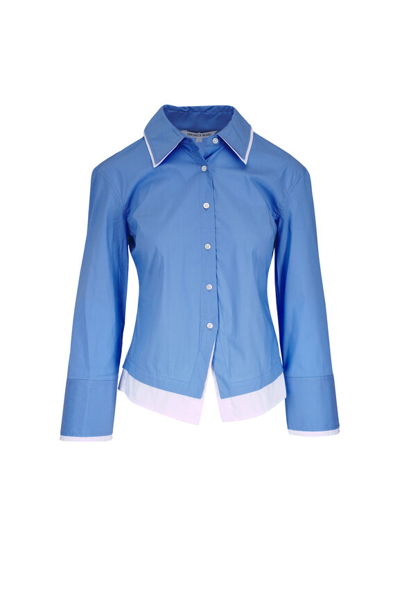 Veronica Beard Bonnie Cadet Blue Shirt - view 1