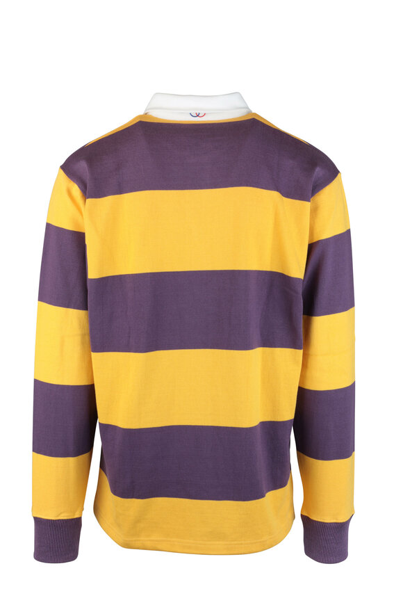 Rowing Blazers - Purple & Yellow Striped Rugby Shirt 