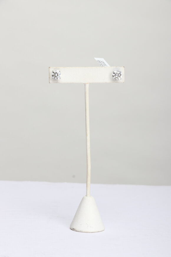 Louis Newman Diamond Stud Earrings