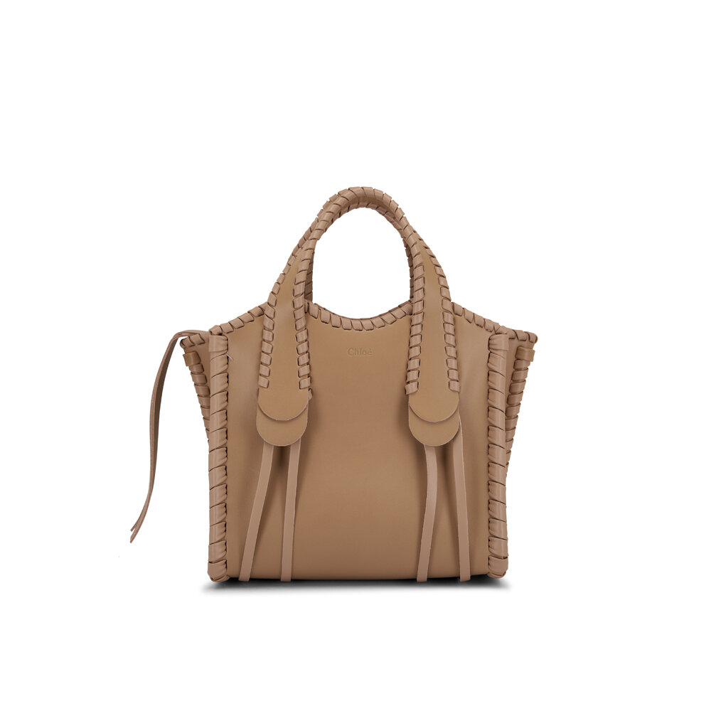 Chloé - Small Mony Argil Brown Leather Whipstitch Tote Bag
