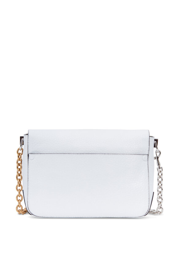 Proenza Schouler - PS Courier White Leather Two-Tone Chain Bag