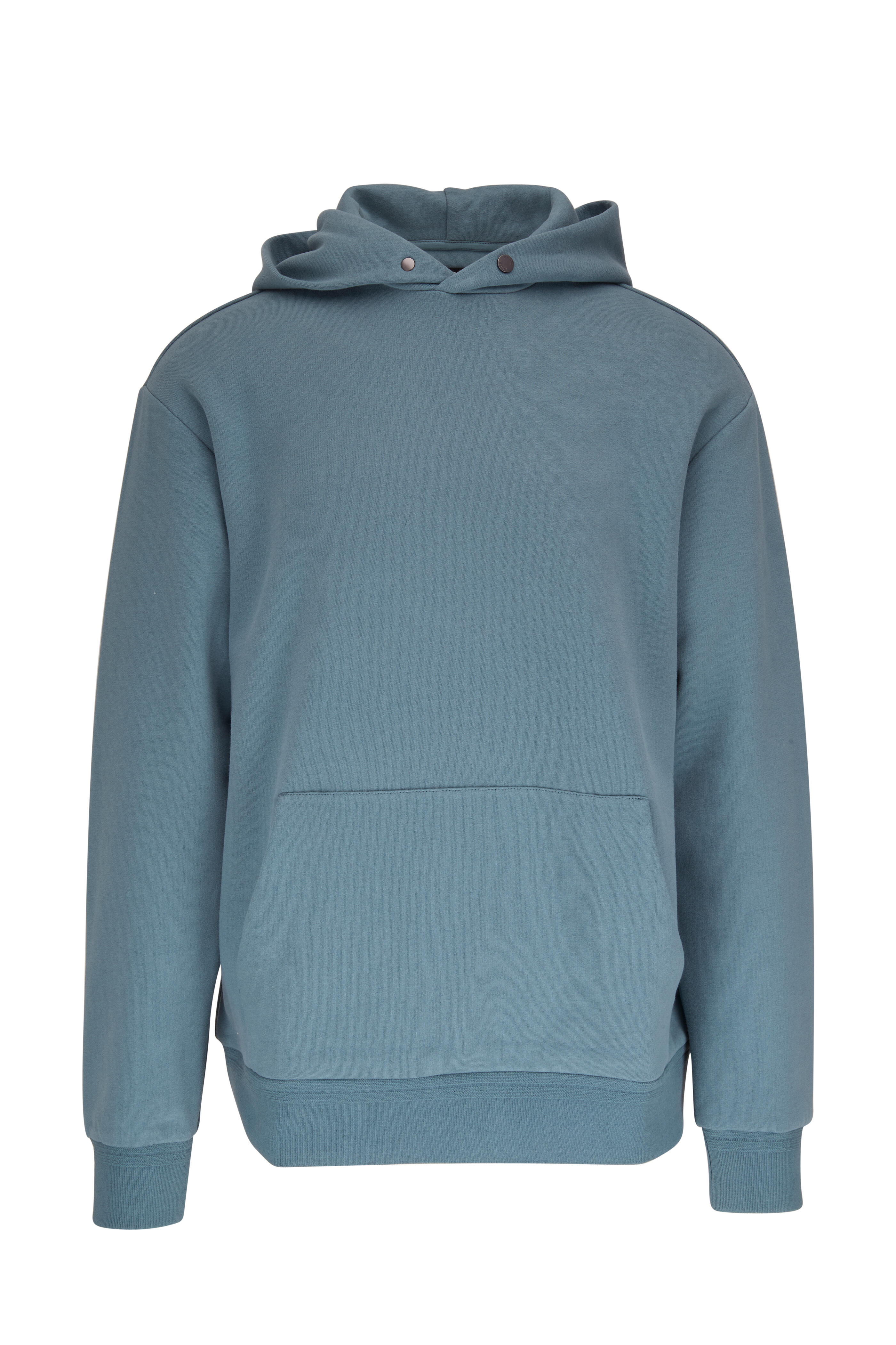 Zegna - Light Teal Cotton & Cashmere Hoodie