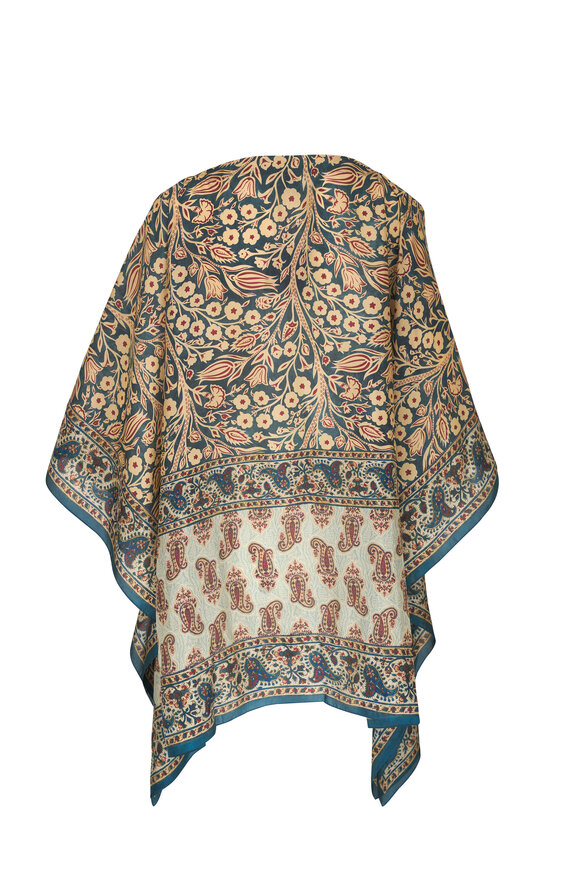 Loro Piana - Tree of Life Print Silk Poncho