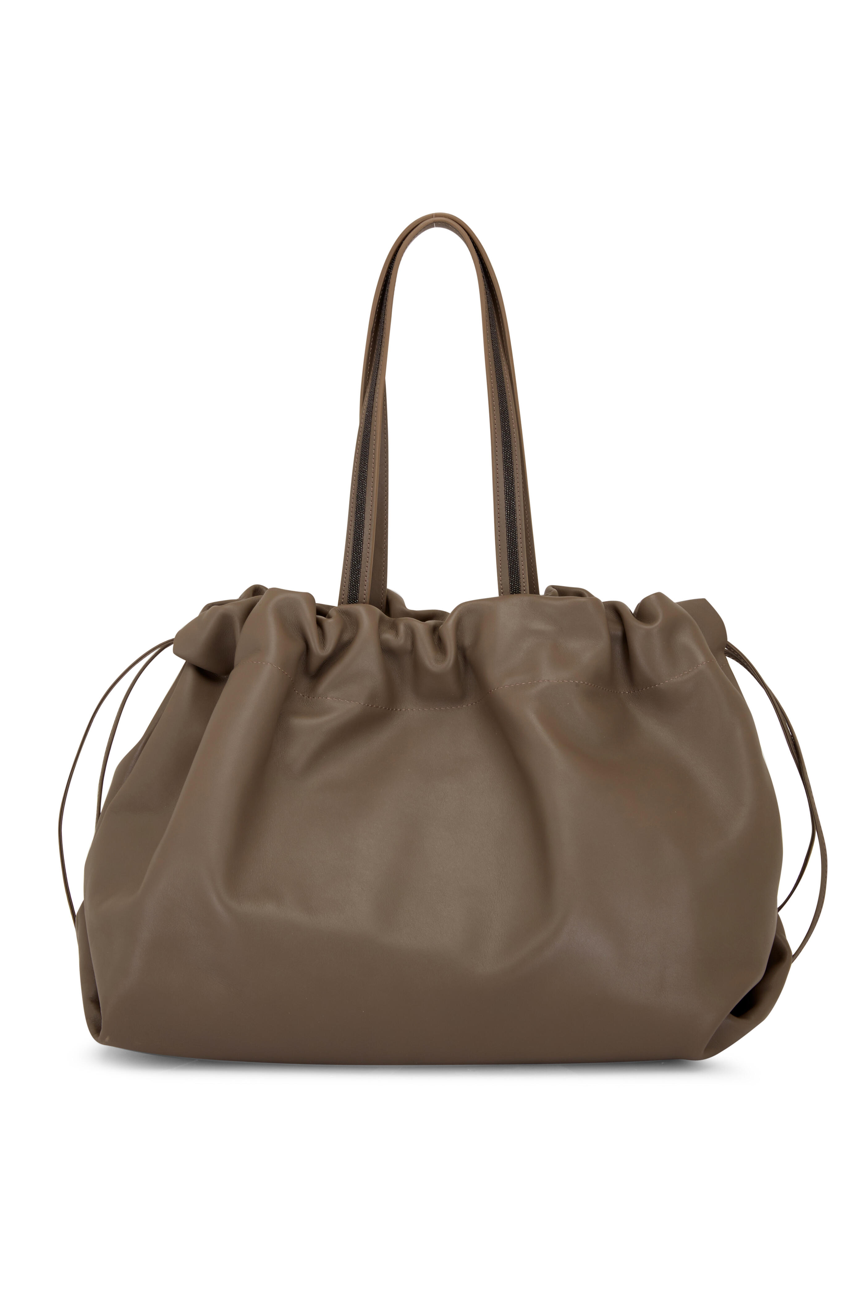 Brunello Cucinelli - Elephante Pillow Cinched Leather Tote
