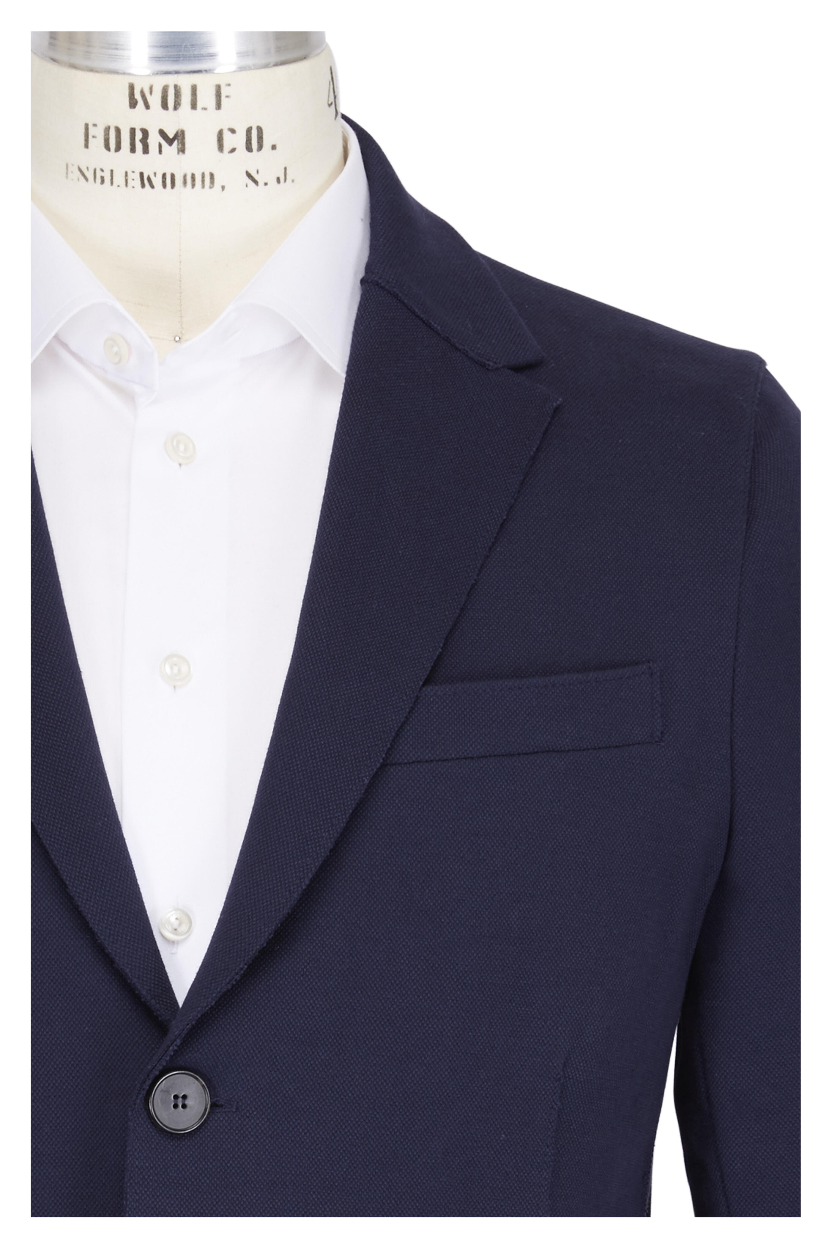 Harris Wharf - Navy Blue Piqué Sportcoat