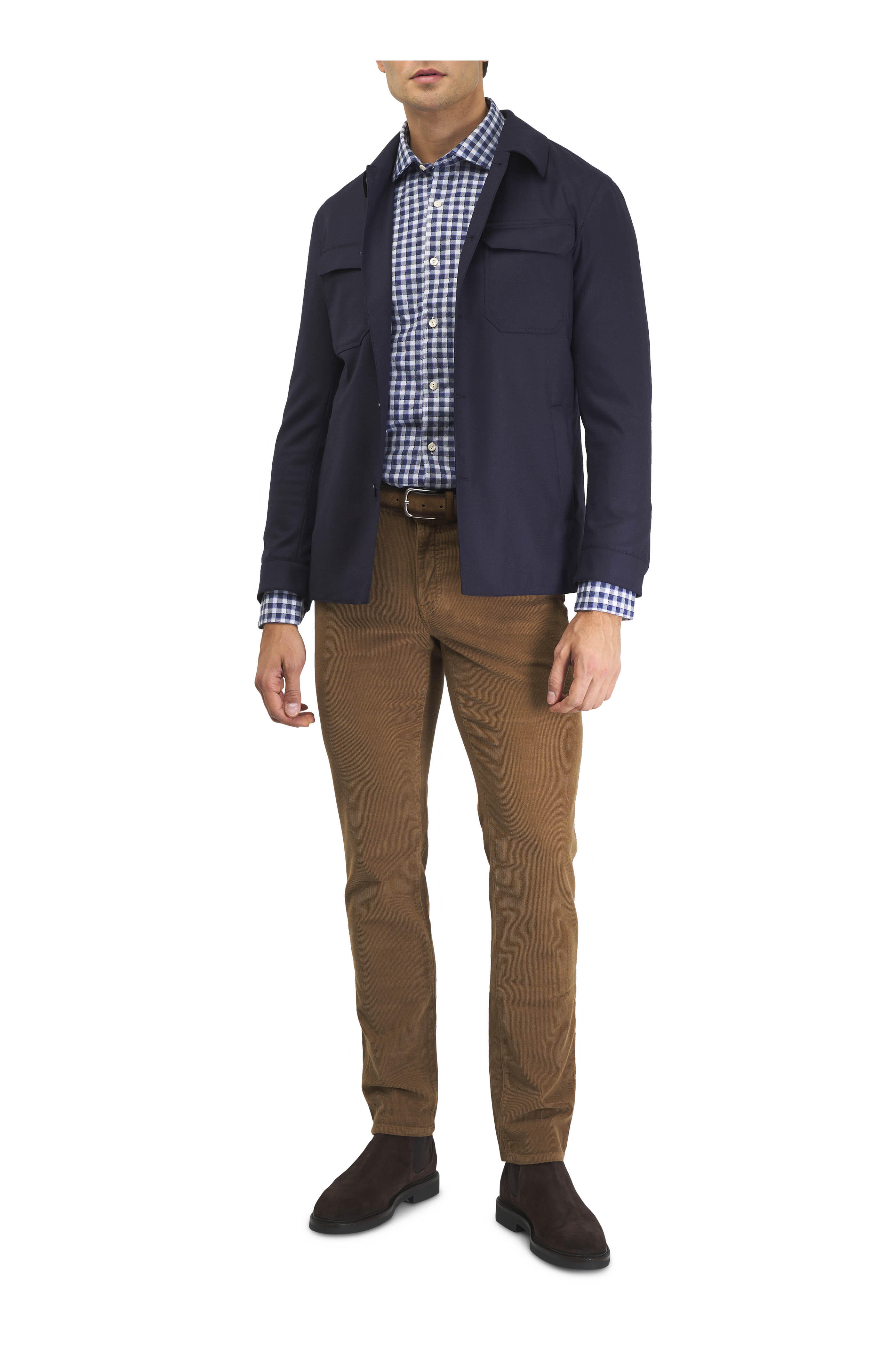 Aquatalia - Prospero Dark Brown Suede Chelsea Boot