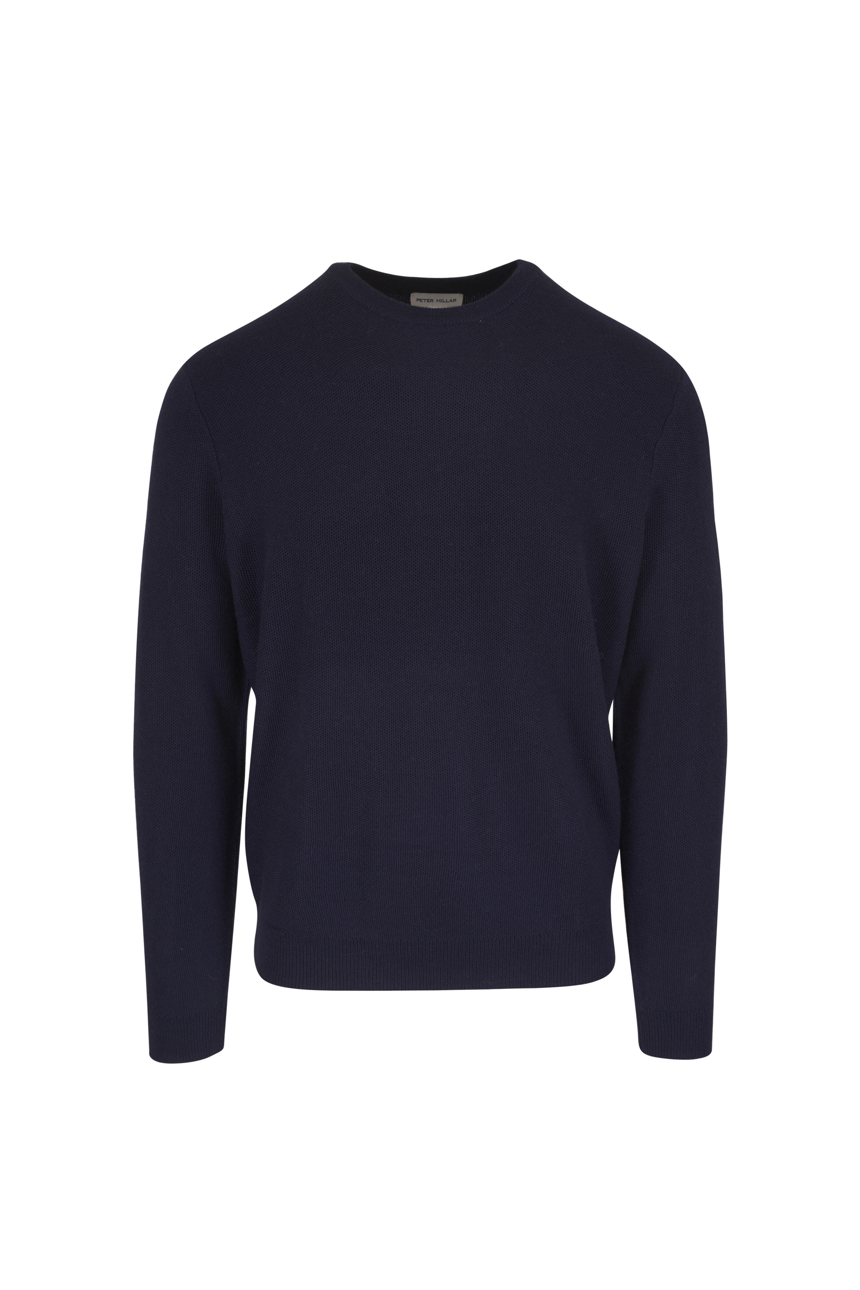 Peter Millar - Autumn Crest Navy Honeycomb Crewneck Sweater - view 1