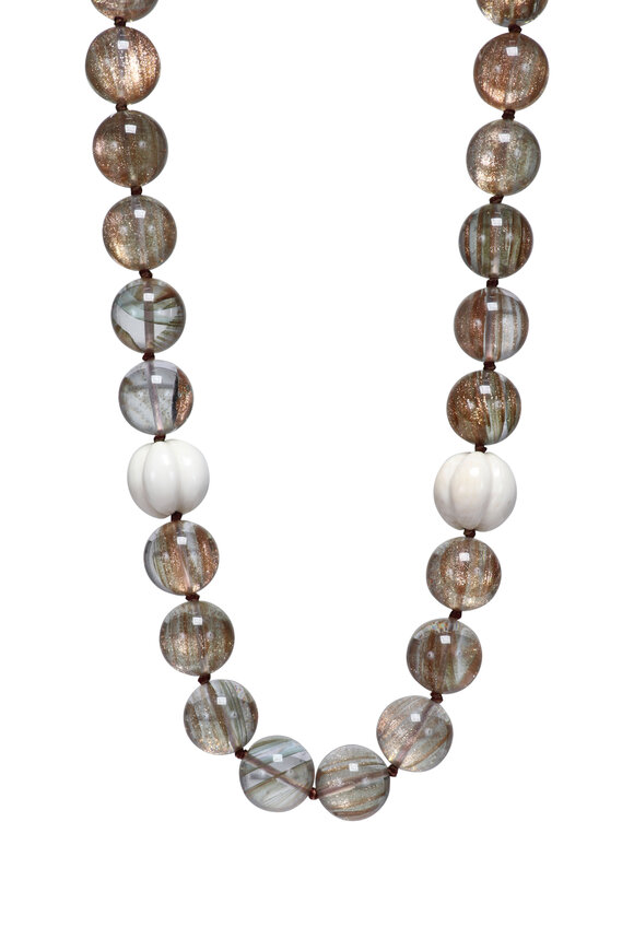 Patricia von Musulin  Shimmer Agate Beaded Necklace