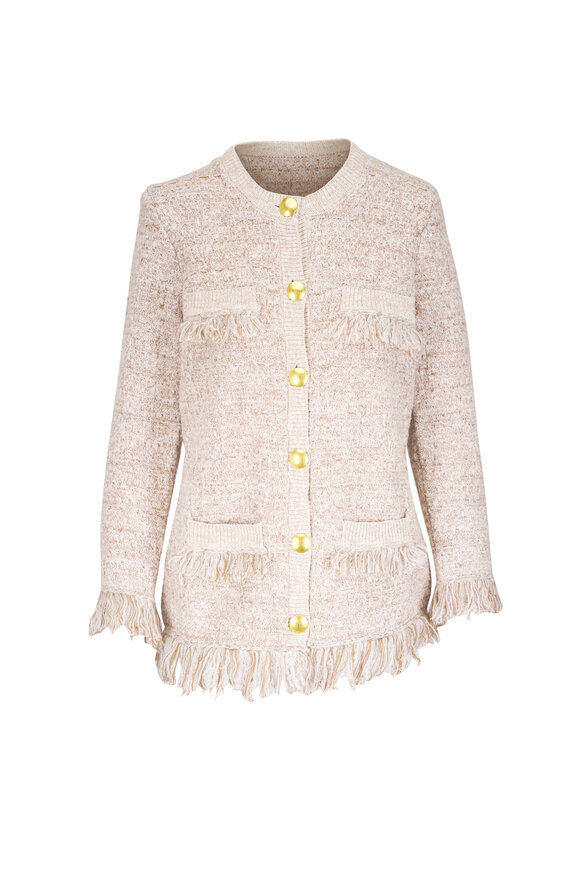 L'Agence Kastoria Natural Multicolor Boucle Cardigan