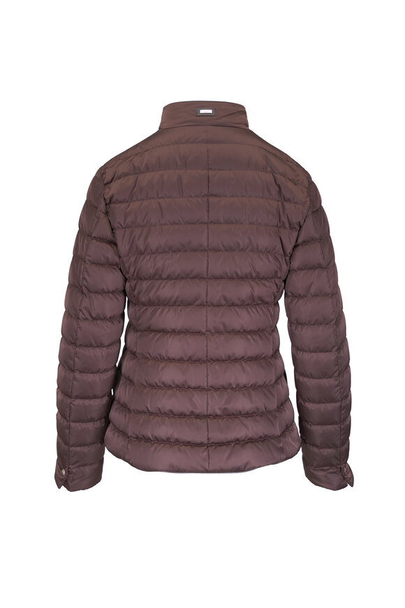 Herno Chocolate Quilted Nylon Fitted Jacket - view 4