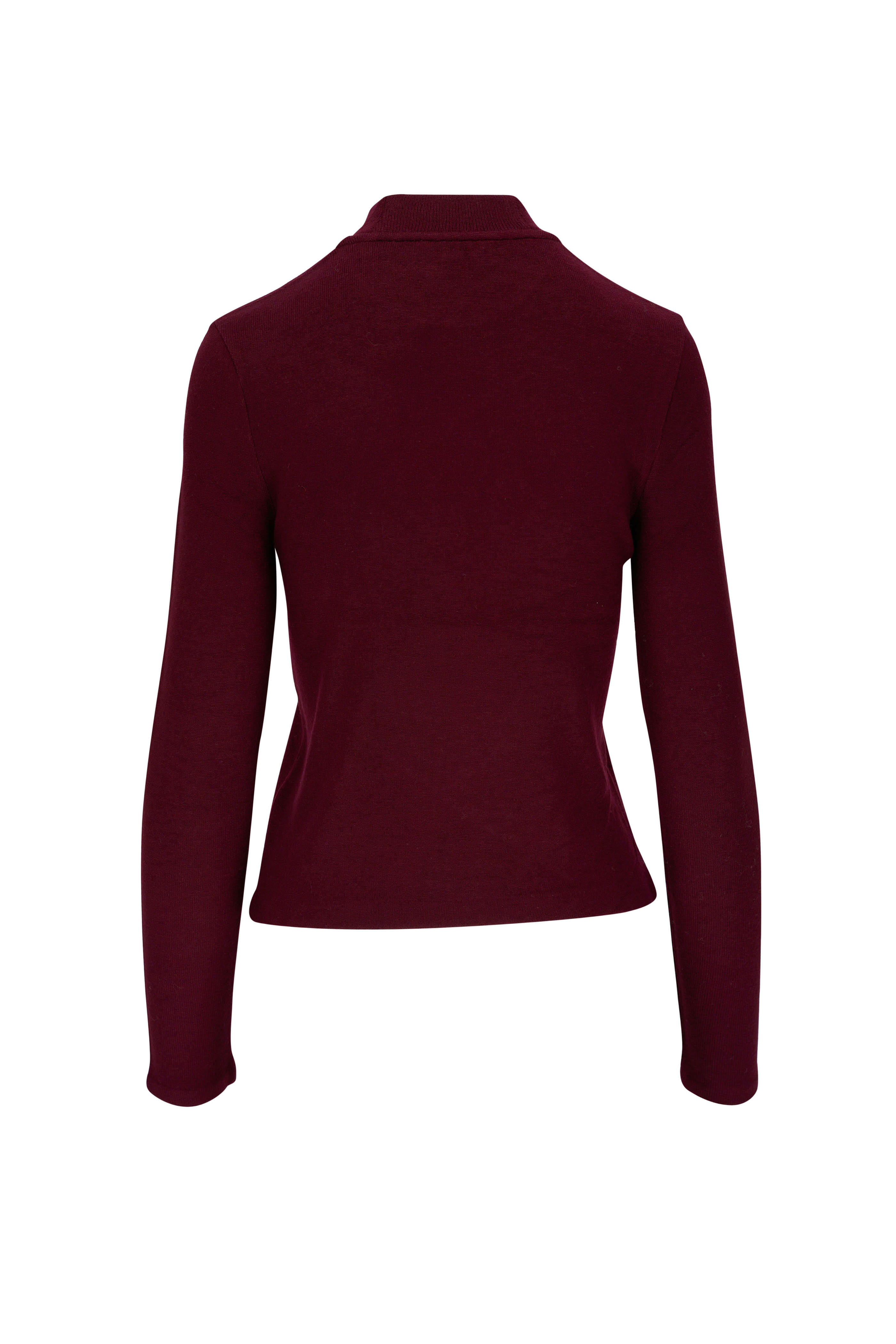 Vince button clearance cuff mock neck