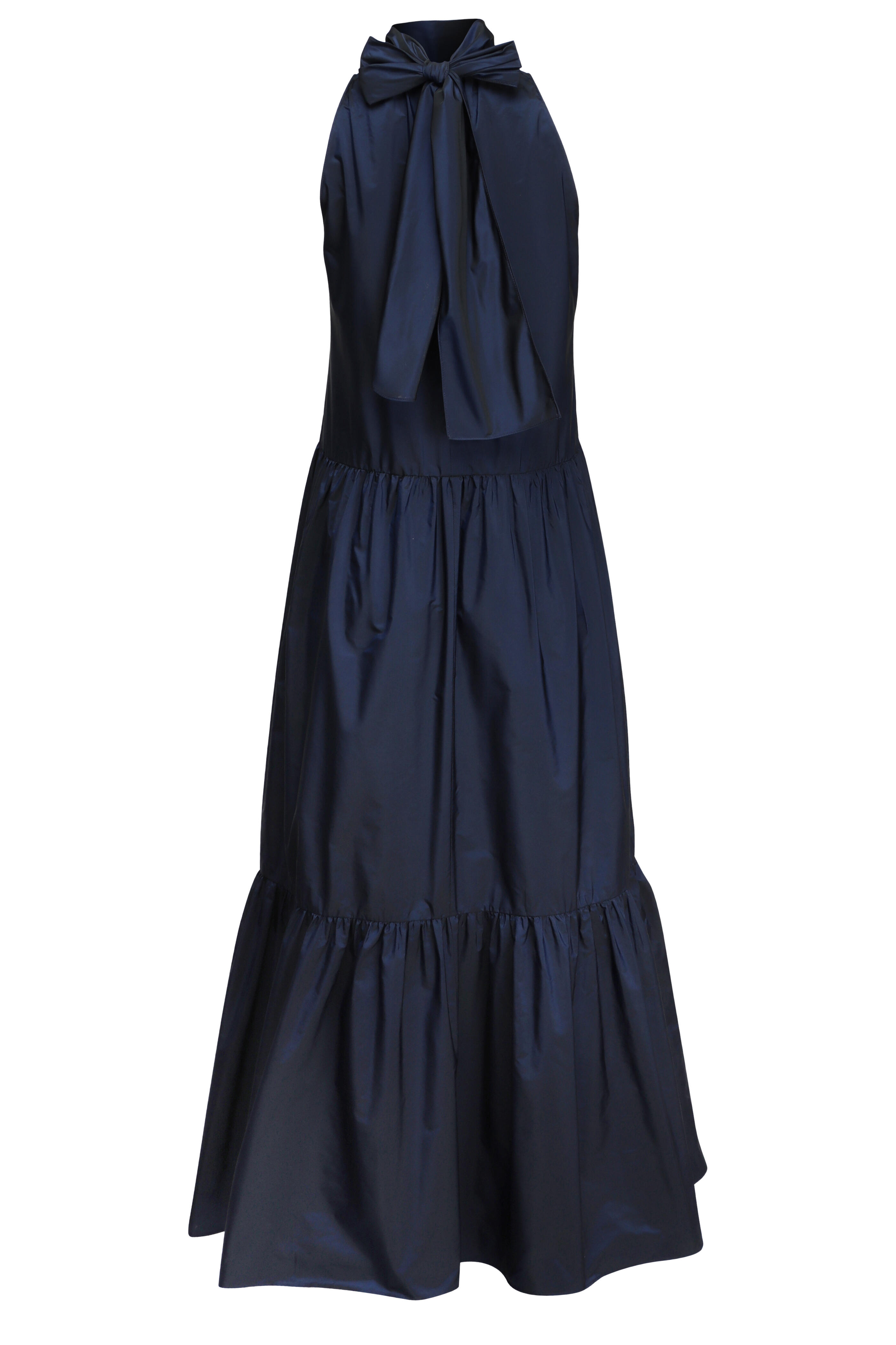 Akris Punto - Navy Blue Halterneck Midi Dress