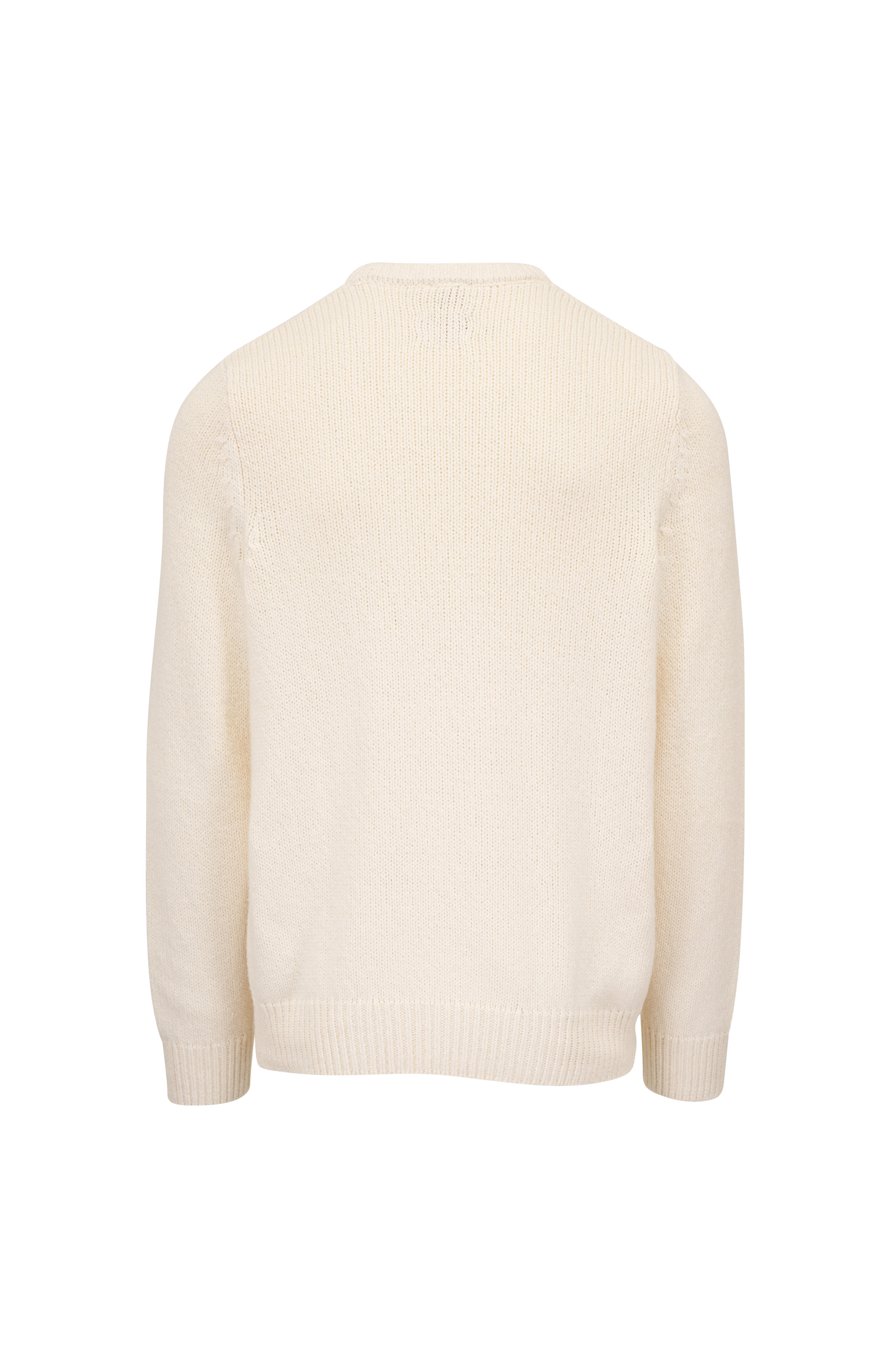 Faherty Brand - Heirloom Bone Cotton Crewneck Sweater