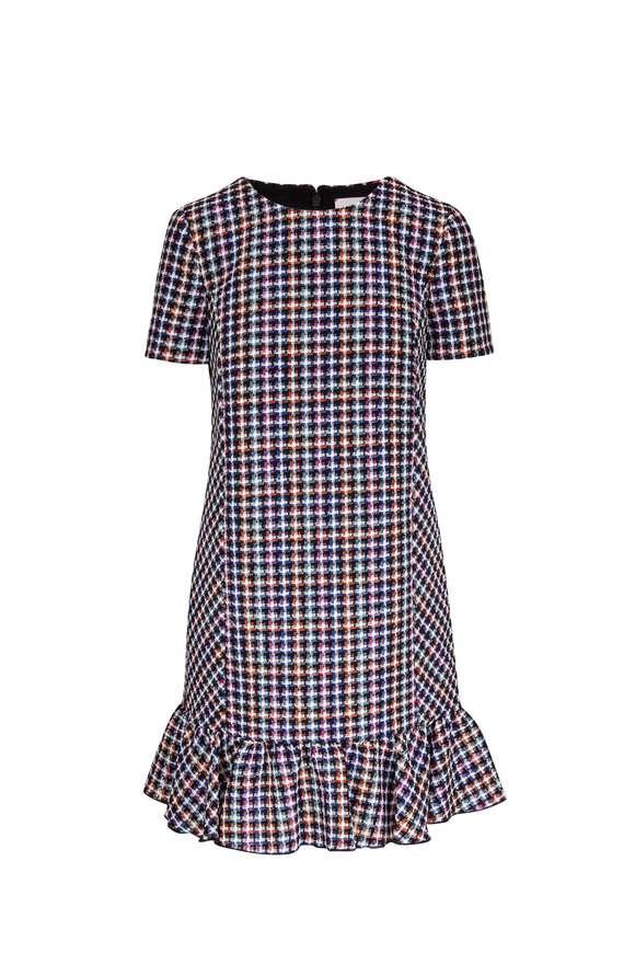 Carolina Herrera - Multicolor Tweed Shift Dress 