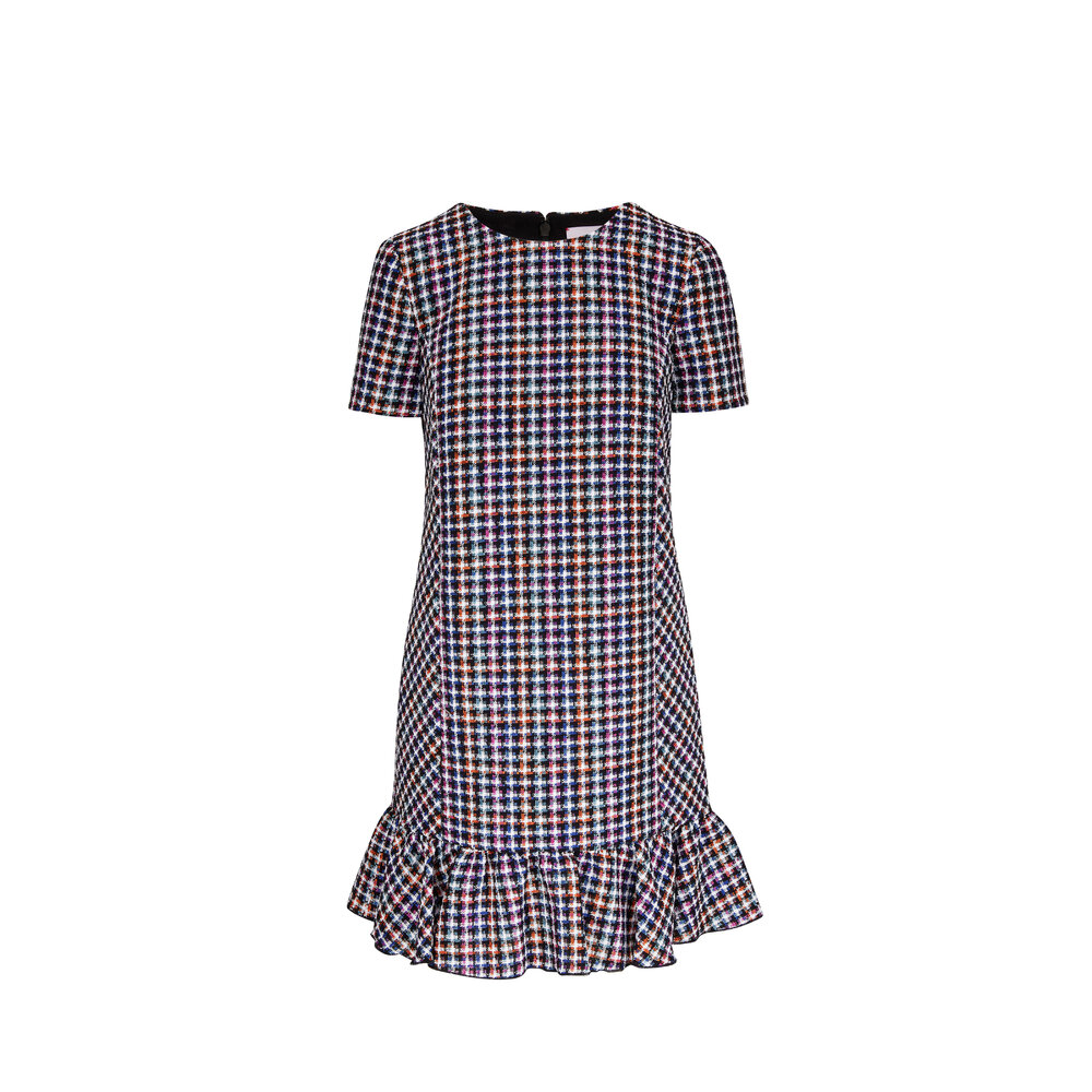 シルク★プリント柄★ワンピース★ CAROLINA HERRERA Carolina Herrera - Multicolor Tweed Shift Dress