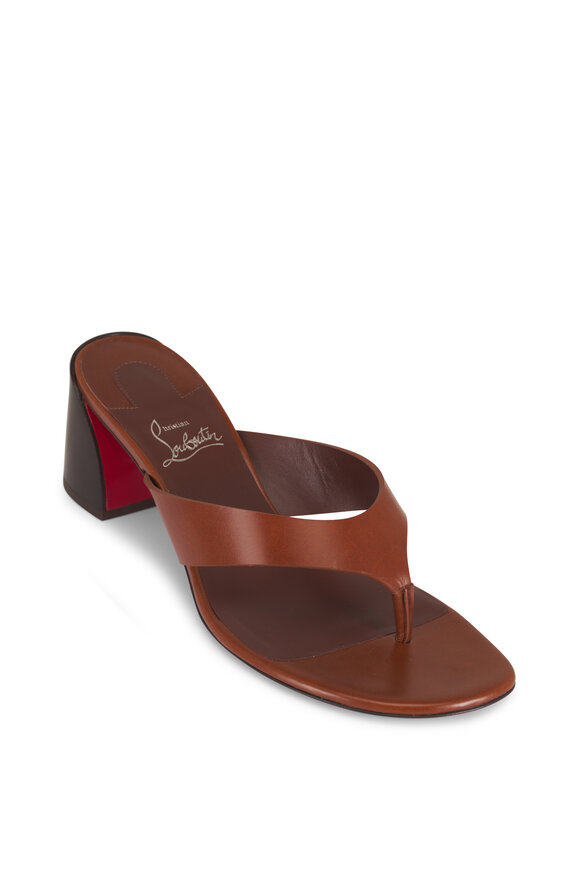 Christian Louboutin Janetonga Dark Carmine Thong Sandal, 55mm