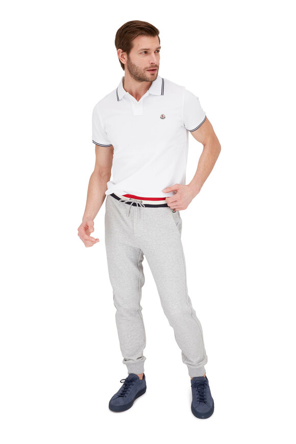 Moncler - White Tipped Knit Polo