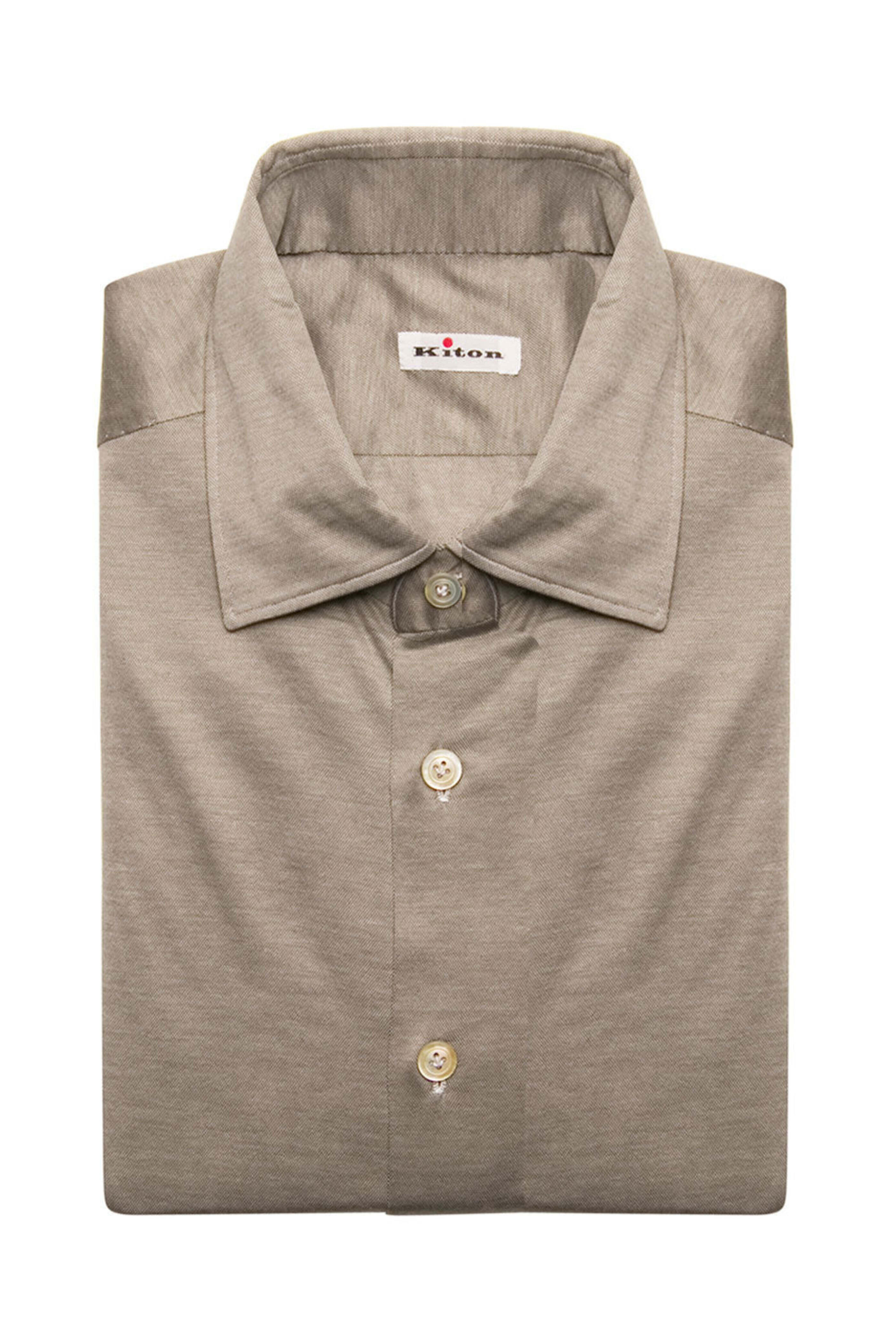 Kiton - Grey Knit Sport Shirt
