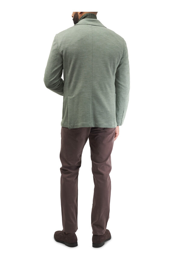 Gran Sasso - Olive Green Quarter Zip Pullover