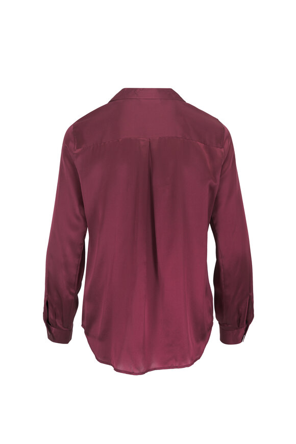 L'Agence Tyler Burgundy Silk Blouse - view 2