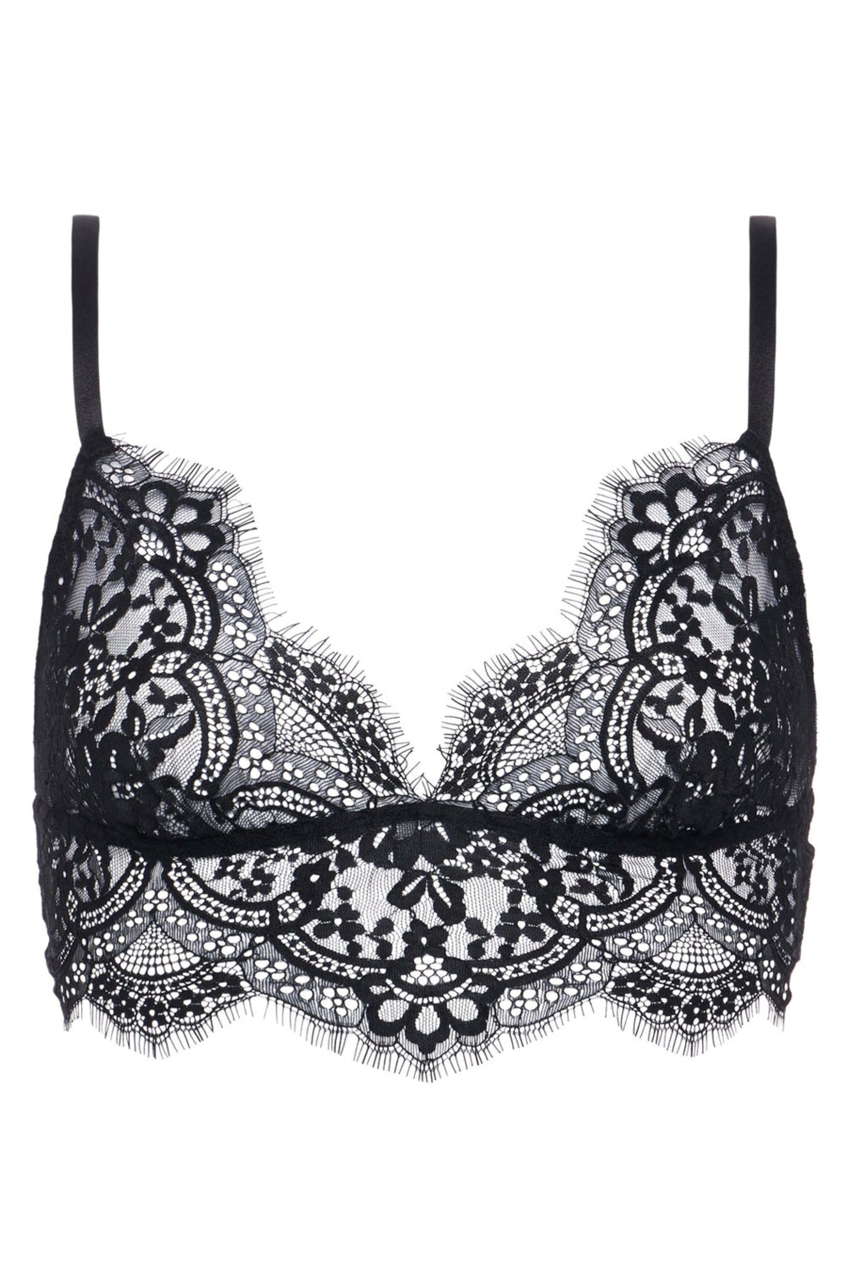 L'Agence - Black Lace Aislin Bralette Blouse