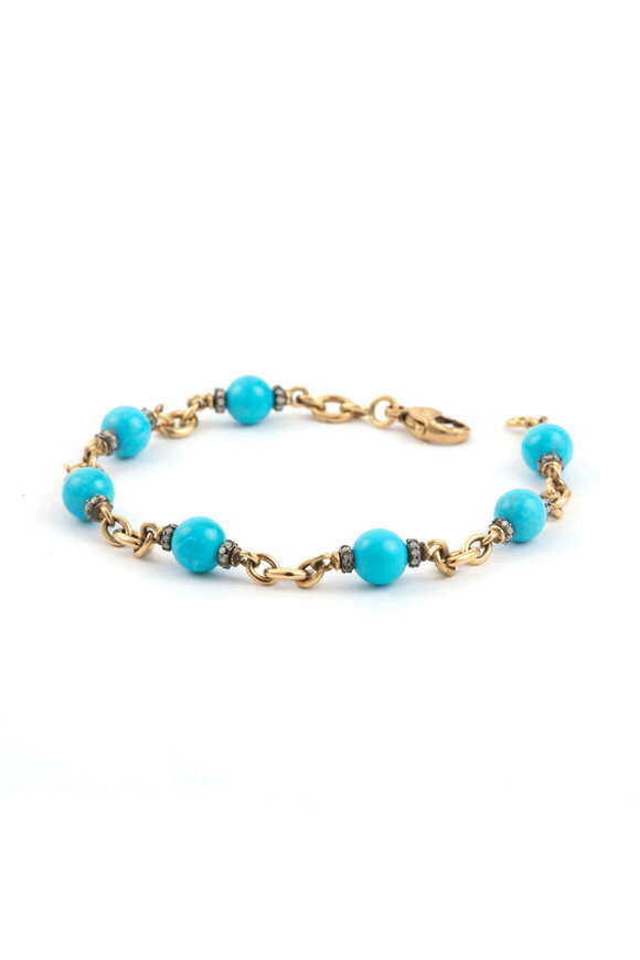Sylva & Cie Turquoise Ball Bracelet