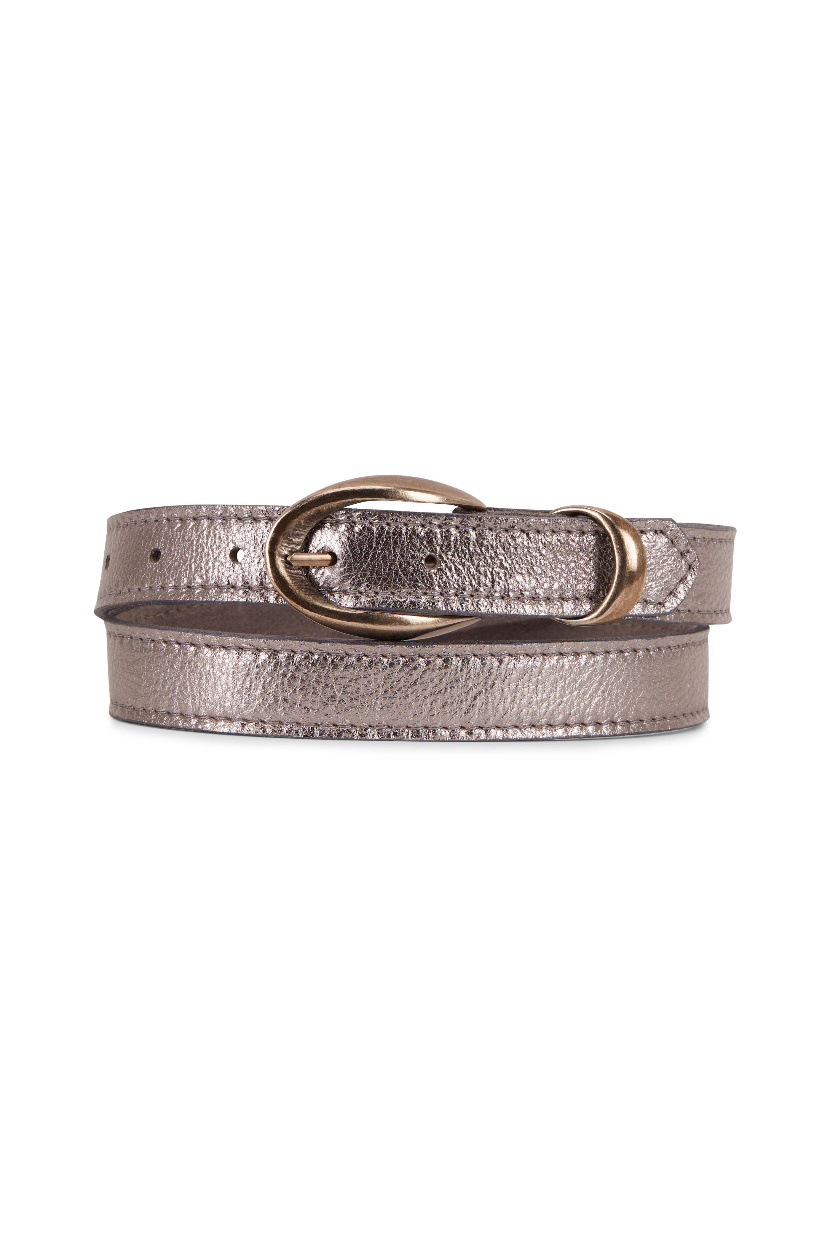 Khaite Women's Benny Black Suede & Silver Buckle Belt | ml by Mitchell Stores