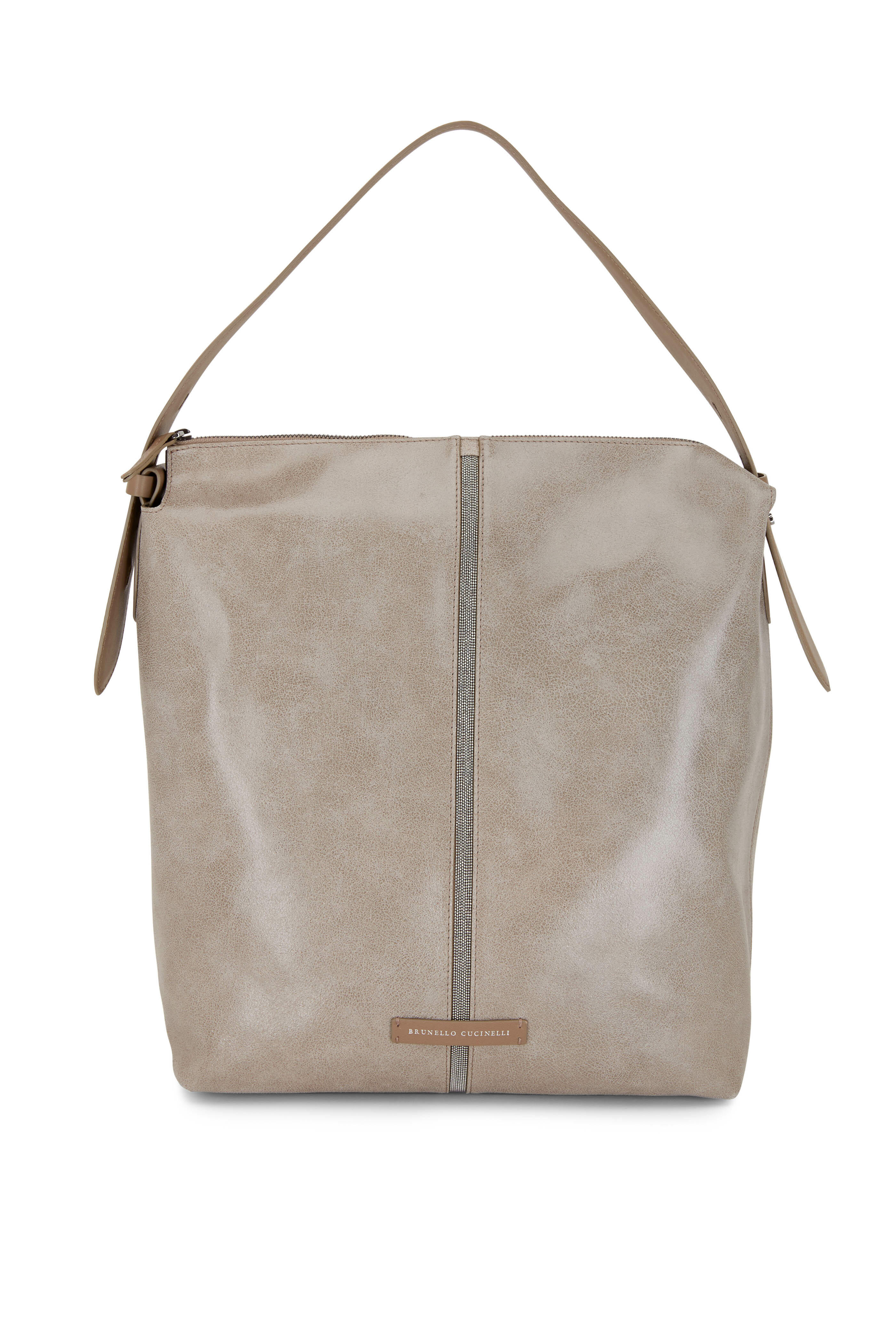 Brunello Cucinelli - Monili Buffered Leather Shoulder Bag
