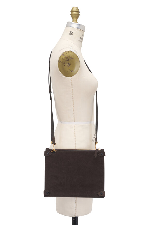 Métier Private Eye Chocolate Suede Satchel - view 9