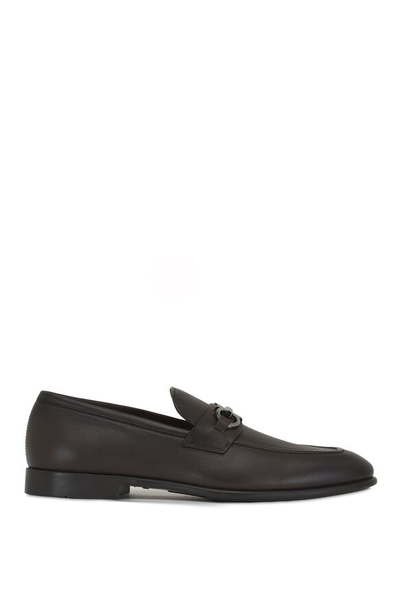 Ferragamo - Foster Brown Leather Gancini Bit Loafer