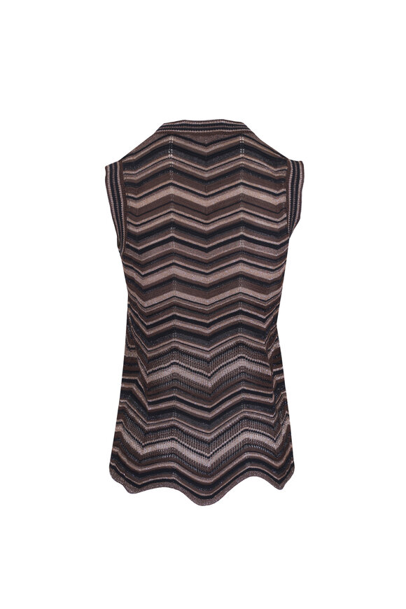 D.Exterior Chocolate Multi Zig Zag Stripe Tank - view 2