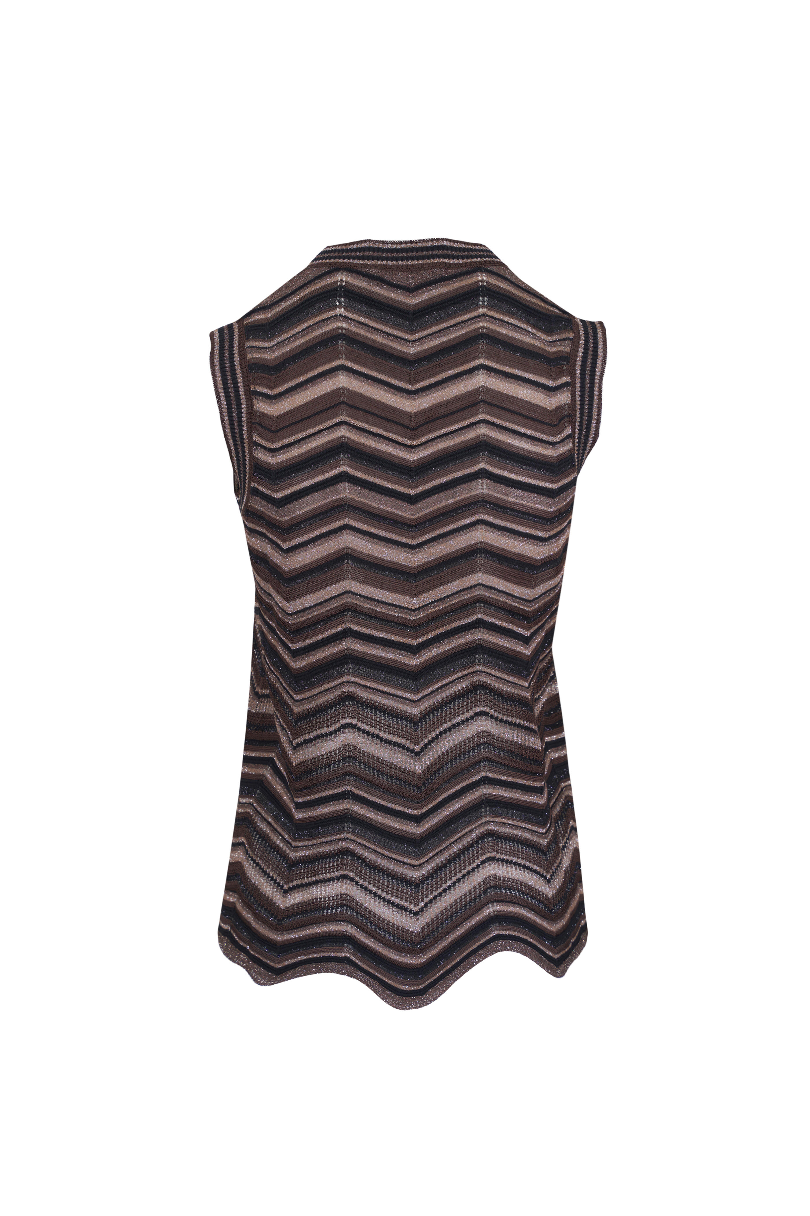 D.Exterior - Chocolate Multi Zig Zag Stripe Tank - view 2
