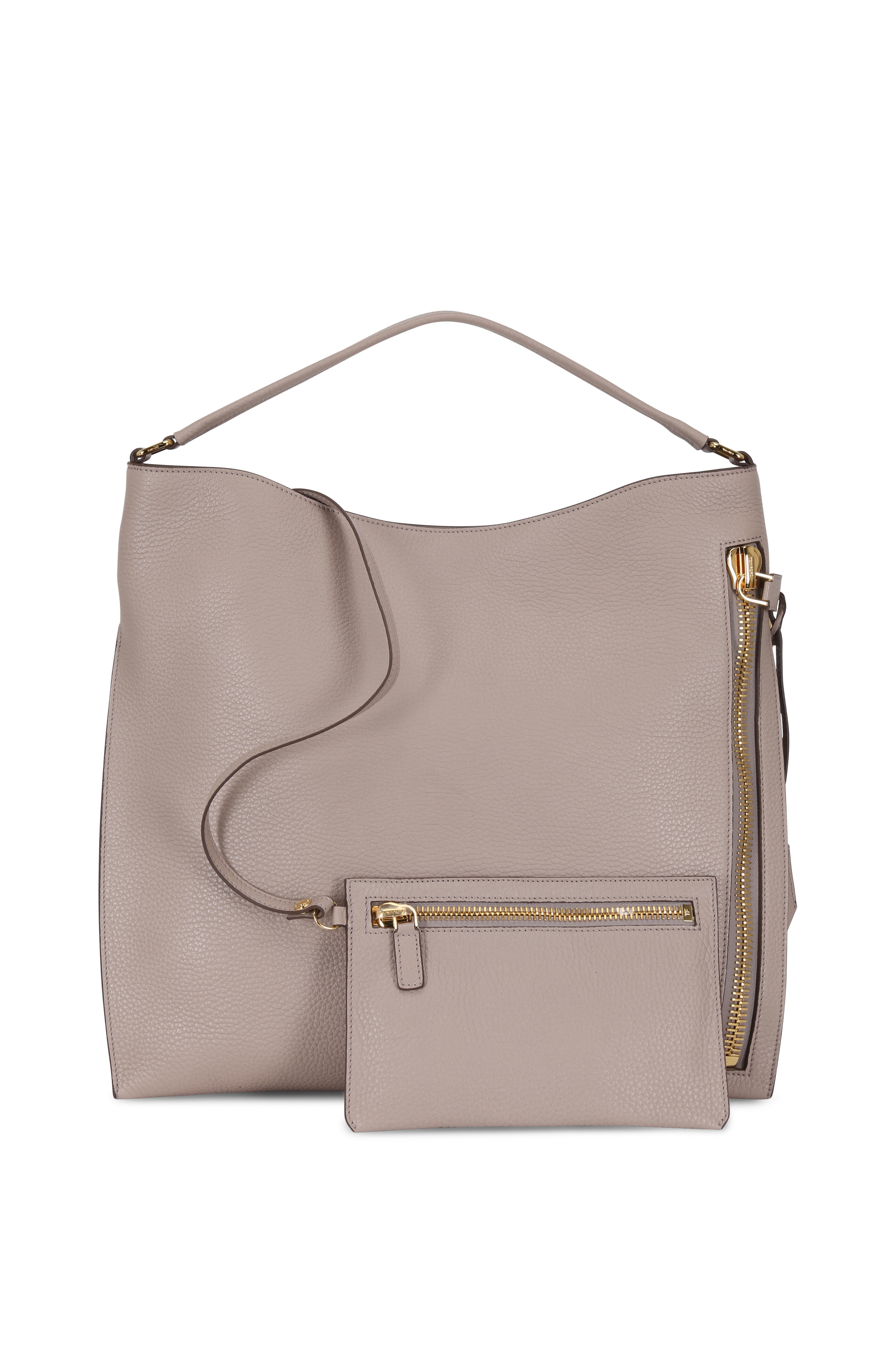 トートバッグ By Far Taupe Leather Handbag By Far Taupe Leather Handbag In Neutral | ModeSens