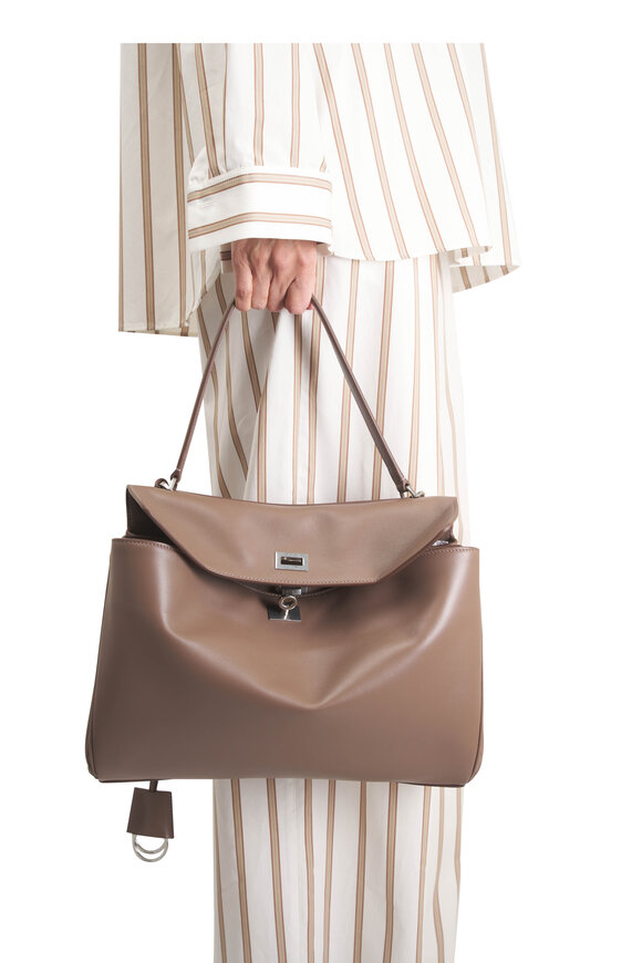 Balenciaga Medium Rodeo Taupe Leather Top Handle Bag - view 2